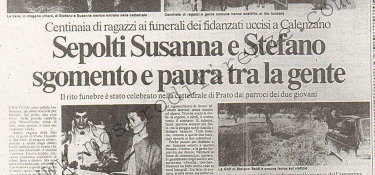 <b>26 Ottobre 1981 Stampa: Paese Sera – Sepolti Susanna e Stefano sgomento e paura tra la gente</b>