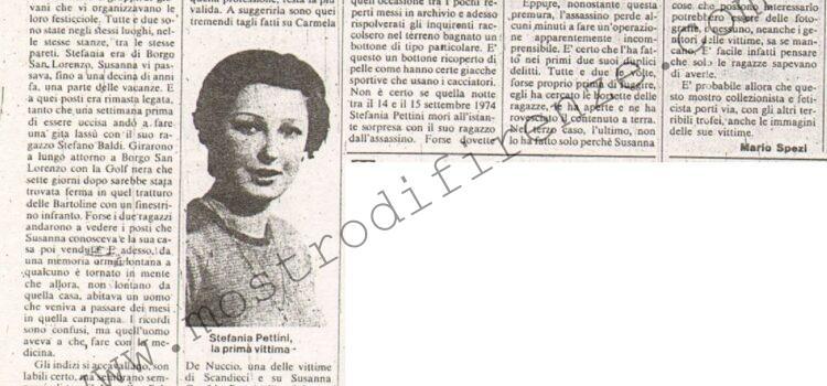 <b>2 Novembre 1981 Stampa: La Nazione – Susanna e la prima vittima del maniaco frequentavano la stessa casa nel Mugello</b>