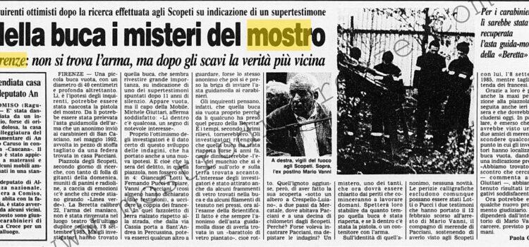 <b>26 Febbraio 1996 Stampa: Corriere della Sera – Nella buca i misteri del mostro</b>