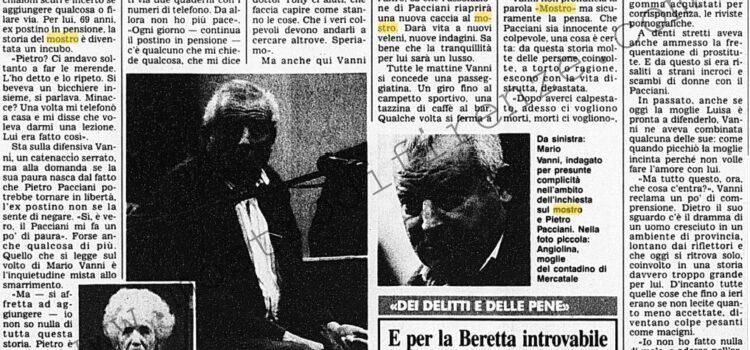 <b>8 Febbraio 1996 Stampa: Corriere della Sera – Vanni: ora ho paura io di Pacciania</b>