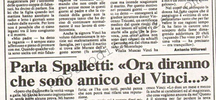 <b>9 Novembre 1982 Stampa: La Nazione – La moglie del sardo: “Mio marito è geloso ma non mi maltrattava” – Parla Spalletti: “Ora diranno che sono amico del Vinci…” – Il “mostro” non ha una sola faccia In più d’uno sul luogo dei delitti?</b>