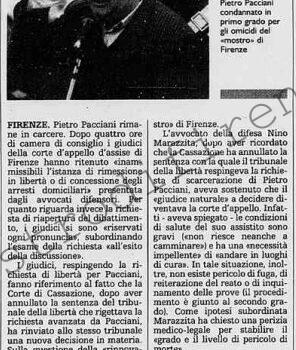 <b>2 Febbraio 1996 Stampa: La Stampa – I giudici spengono le illusioni di Pacciani</b>