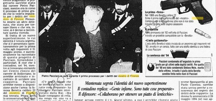 <b>19 Gennaio 1997 Stampa: Corriere della Sera – “Pacciani mi disse: uccidi una coppia”</b>