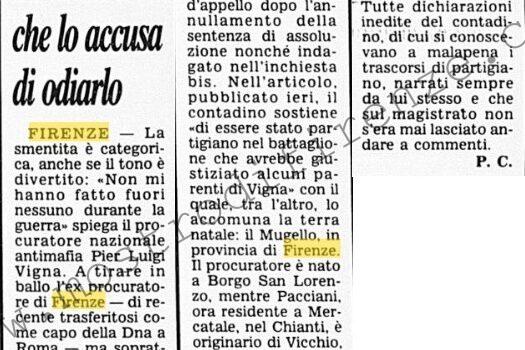 <b>4 Febbraio 1997 Stampa: Corriere della Sera – Vigna replica a Pacciani che lo accusa di odiarlo</b>
