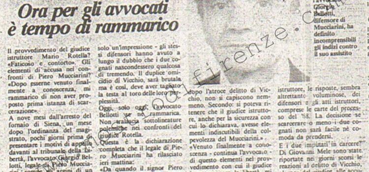 <b>19 20 Settembre 1984 Stampa: La Città – “Indizi incomprensibile contro Mucciarini”</b>