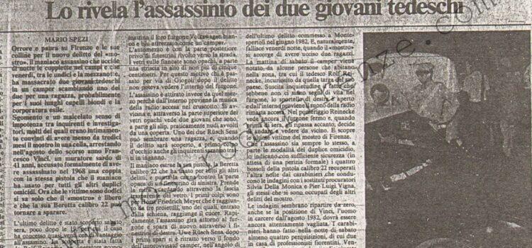 <b>12 Settembre 1983 Stampa: La Nazione – Terrore a Firenze – La gente era convinta di averlo dimenticato – Il quadrilatero del terrore</b>