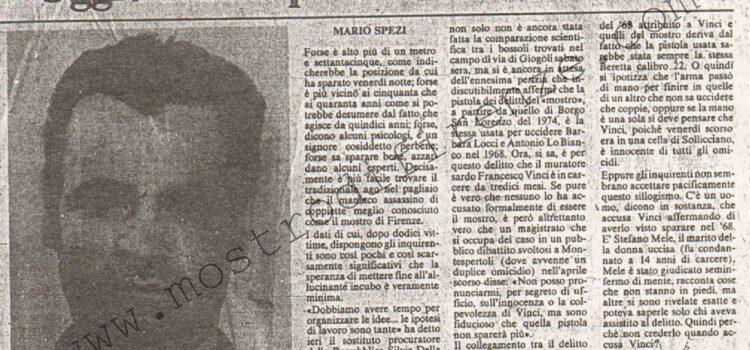 <b>13 Settembre 1983 Stampa: La Nazione – Sempre senza volto – Il mostro? Di sicuro non è un esibizionista</b>