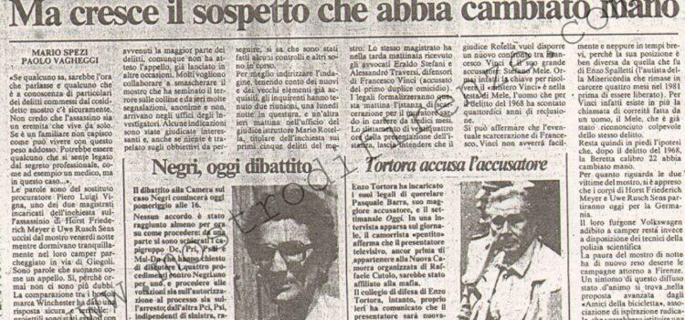 <b>14 Settembre 1983 Stampa: La Nazione – I periti: è proprio la pistola del mostro – “Qualcuno sa tutto: perché non parla?”</b>