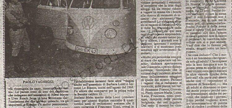 <b>17 Settembre 1983 Stampa: La Nazione – Sul mostro si riparte da zero</b>