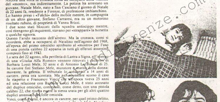 <b>23 Maggio 1983 Stampa: La Nazione – Nella rete degli agenti falchi l’ex bambino che vide il “mostro”</b>