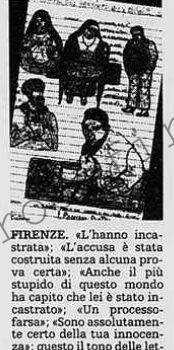 <b>13 Febbraio 1996 Stampa: La Stampa – “Caro mostro ti voglio bene” -Pacciani, arrestato l’amico postino</b>