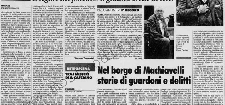 <b>17 Febbraio 1996 Stampa: La Stampa – “Vanni rischia l’ergastolo” – Nel borgo di Machiavelli storie di guardoni e delitti</b>