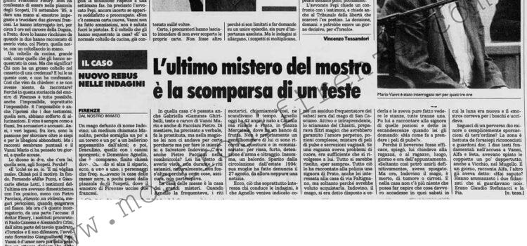 <b>20 Febbraio 1996 Stampa: La Stampa – Tra Vanni e i giudici finisce in pareggio – L’ultimo mistero del mostro è la scomparsa di un teste</b>