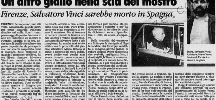 <b>27 Febbraio 1996 Stampa: La Stampa – Un altro giallo nella scia del mostro</b>