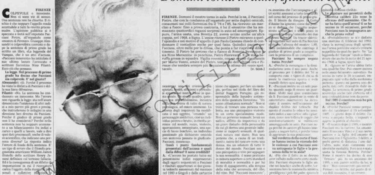 <b>28 Gennaio 1996 Stampa: La Stampa – Pacciani prova d’appello</b>