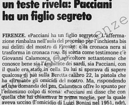 <b>11 Ottobre 1997 Stampa: La Stampa – Mostro di Firenze, in aula un teste rivela: Pacciani ha un figlio segreto</b>