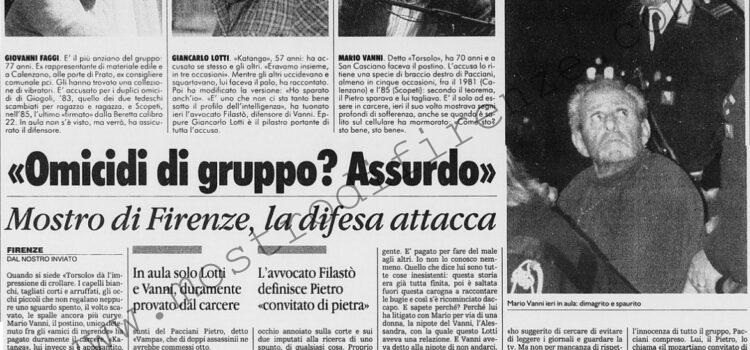 <b>21 Maggio 1997 Stampa: La Stampa – “Omicidi di gruppo? Assurdo”</b>