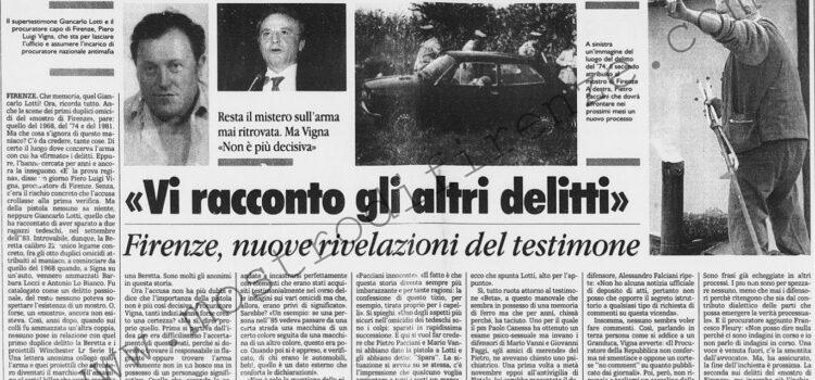 <b>4 Gennaio 1997 Stampa: La Stampa – “Vi racconto gli altri delitti”</b>