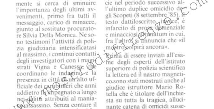 <b>16 Aprile 1987 Stampa: La Nazione – Fermento fra i giudici nuovo piano antimostro?</b> <b>16 Aprile 1987 Stampa: La Nazione – Fermento fra i giudici nuovo piano antimostro?</b>